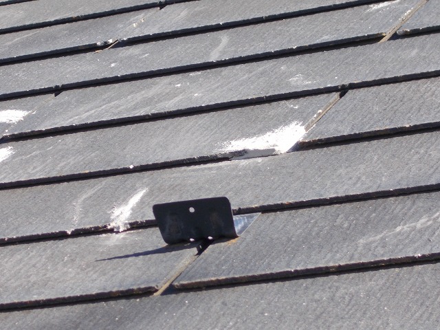 所沢市上安松の屋根が欠けた角も作ります